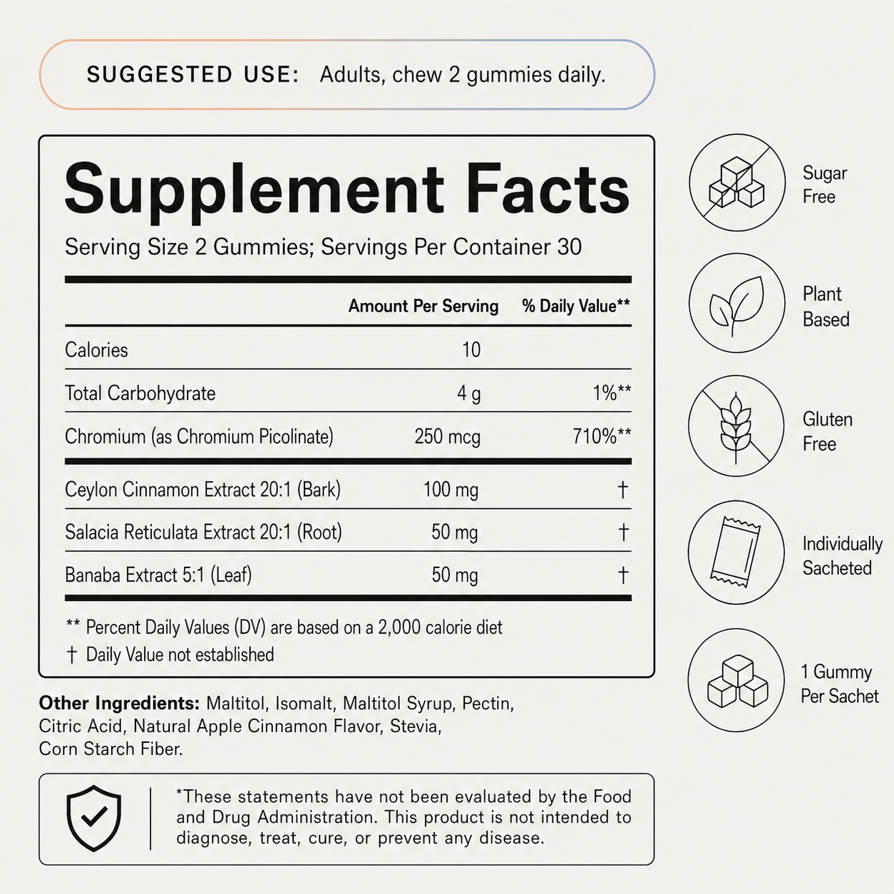 Sugar Balance Gummies Sachets